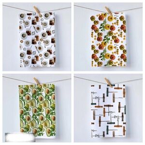 New! Red Bird's House Kitchen Towels (5)